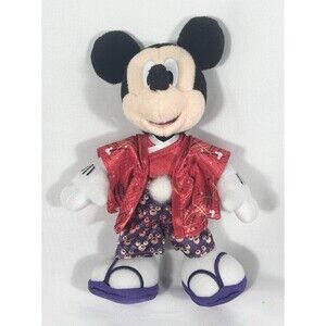 Disneyland Mickey Mouse Japanese Kimono Plush Doll 2014 Figure Tokyo Japan 6”